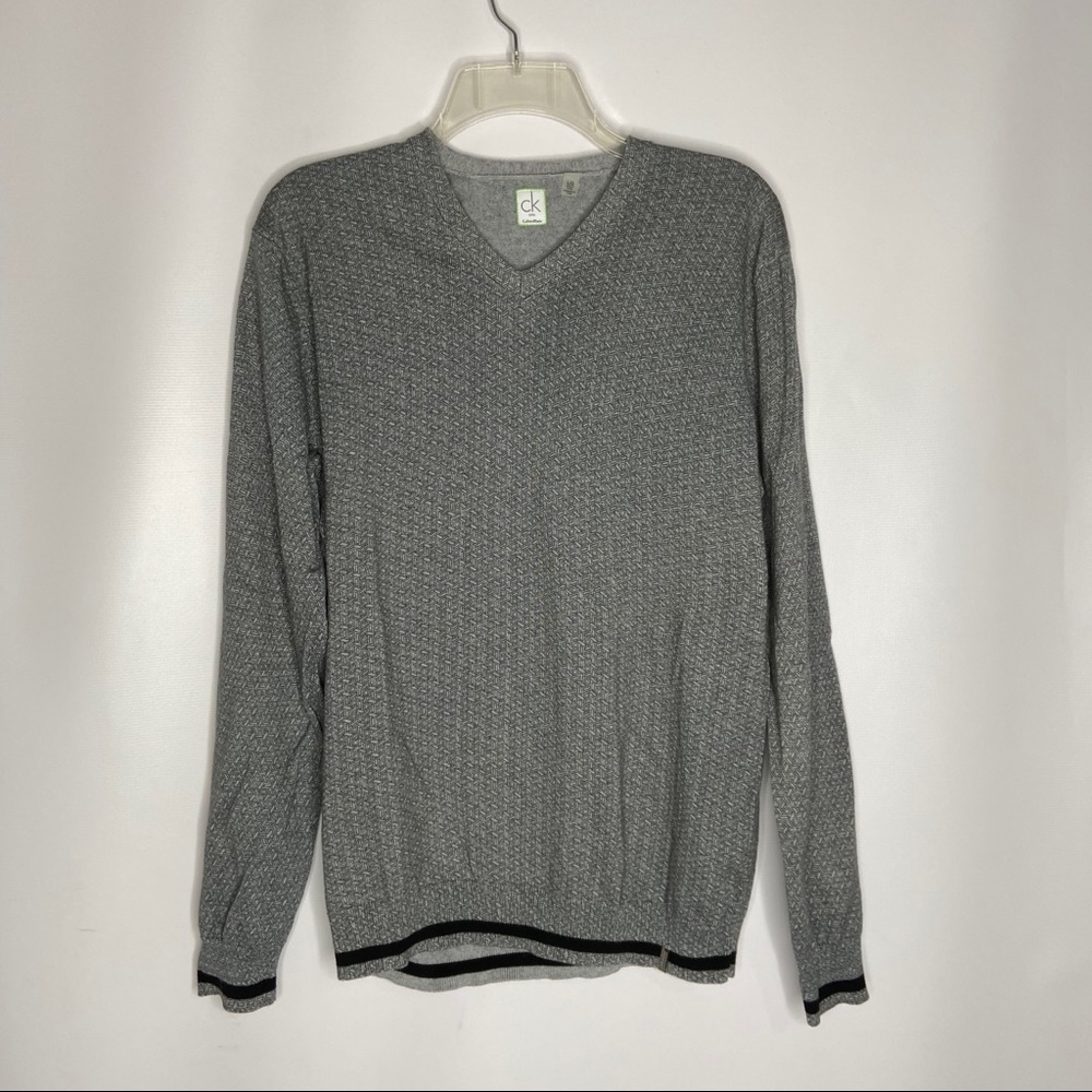 Calvin Klein Gray V Neck Sweater